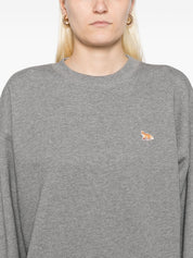 Maison Kitsuné Grey Sweater — Cashmere-Soft Cotton Crew