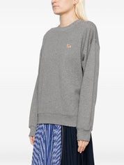 Maison Kitsuné Grey Sweater — Cashmere-Soft Cotton Crew