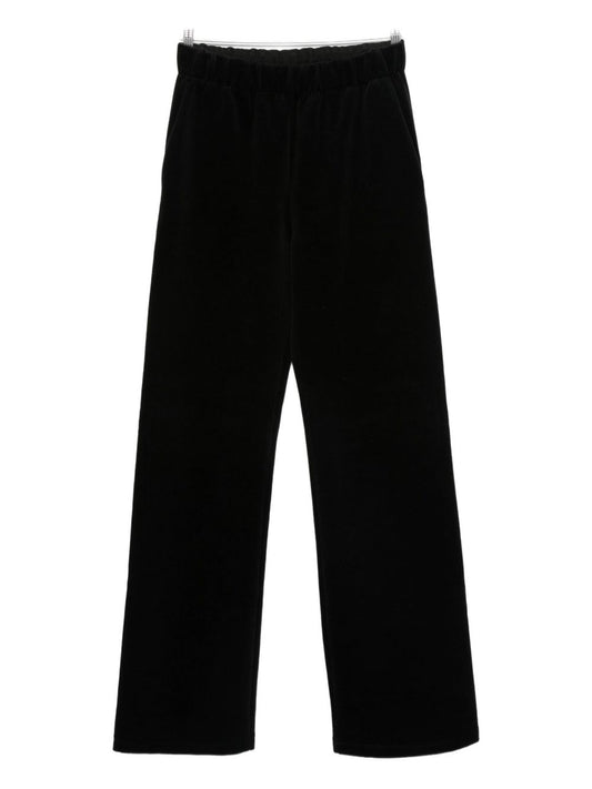 Golden Goose Trousers Black — Cotton Wide‑Leg Comfort