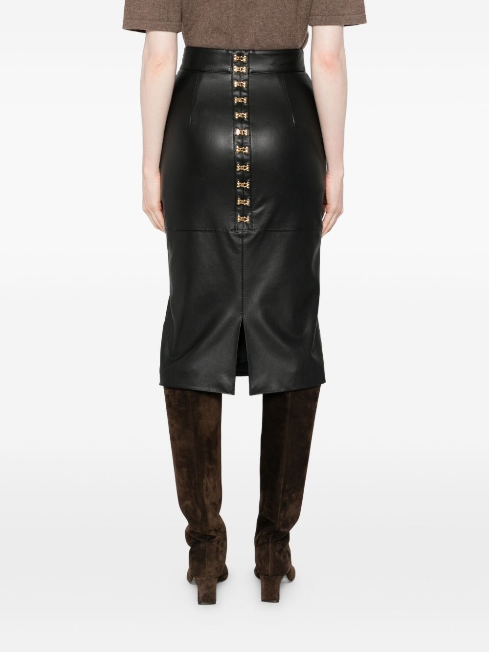 Elisabetta Franchi Skirts Black — Sculpted Italian Elegance