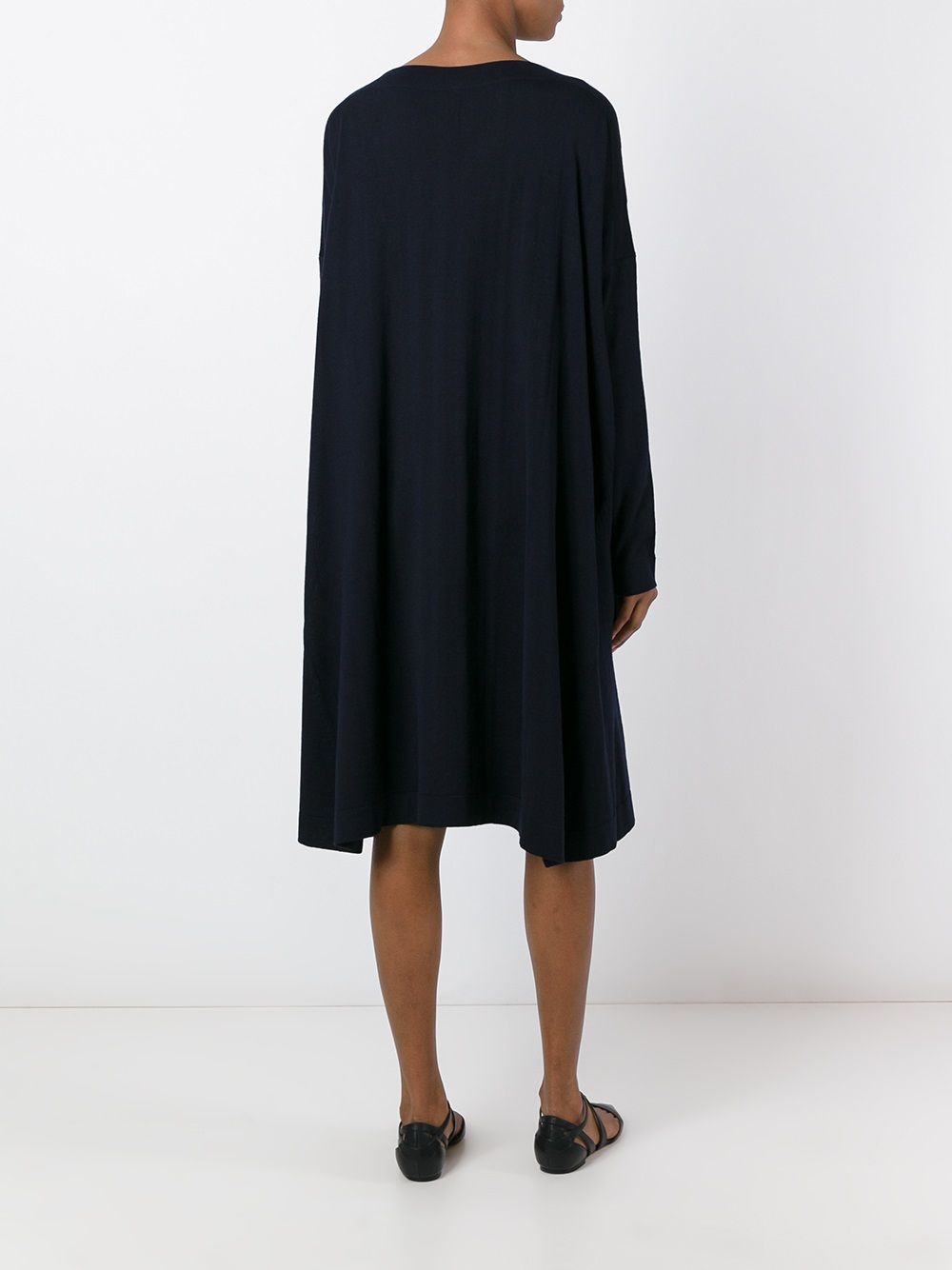 Daniela Gregis Dresses — Dark Blue Wool Boat‑Neck