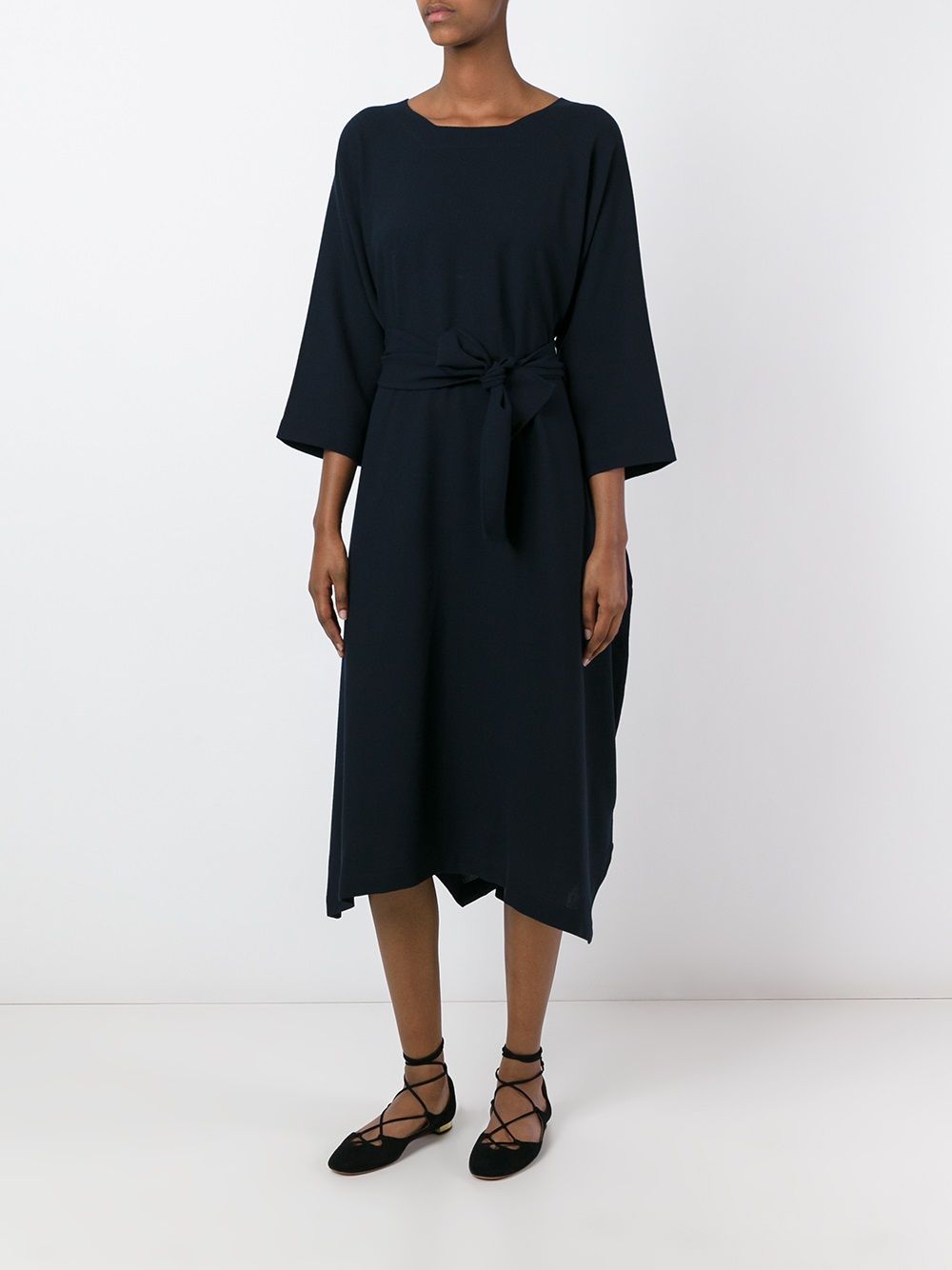 Daniela Gregis Dresses — Dark Blue Wool Boat‑Neck