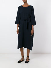 Daniela Gregis Dresses — Dark Blue Wool Boat‑Neck