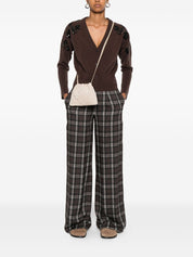 ERMANNO FIRENZE Brown Wool V‑Neck Sweater