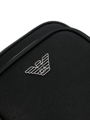 Emporio Armani Logo-plaque leather messenger bag