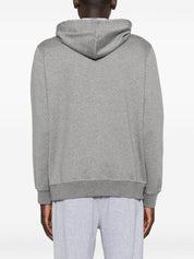 Brunello Cucinelli Sweaters Grey — Silk‑Blend Zipped Hoodie