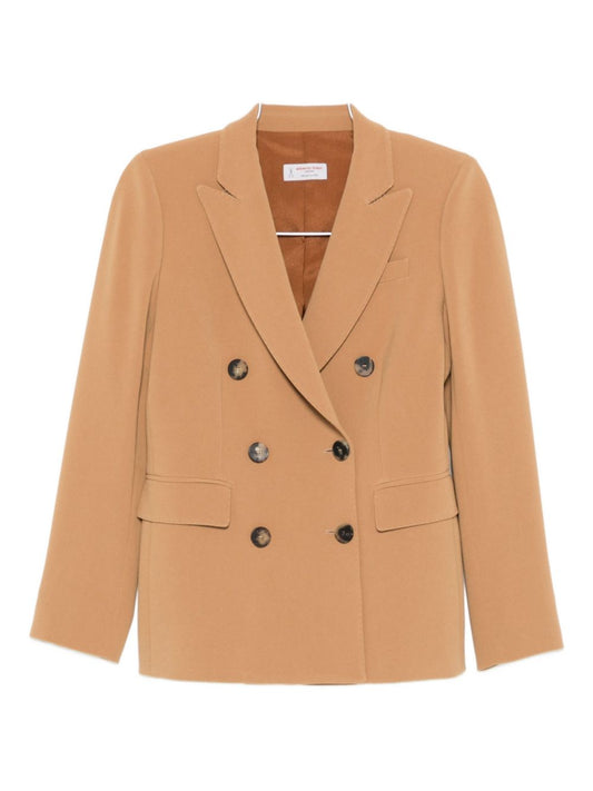 Alberto Biani Camel Jacket — Double‑Breasted Elegance