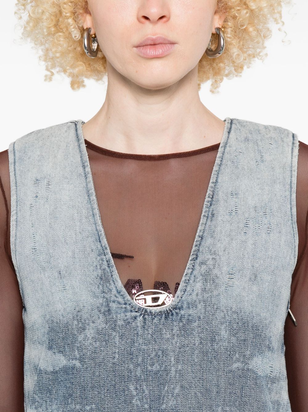 Diesel Dresses Clear Blue