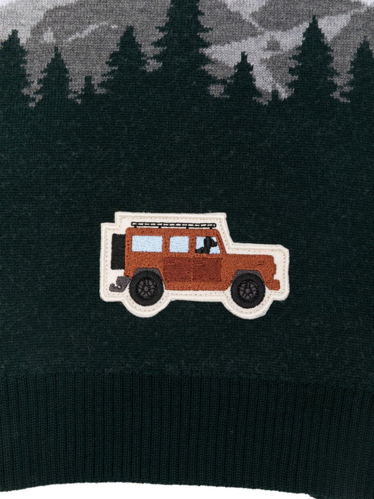 POLDO DOG COUTURE Blue Knitwear Mountain — Dog Sweater
