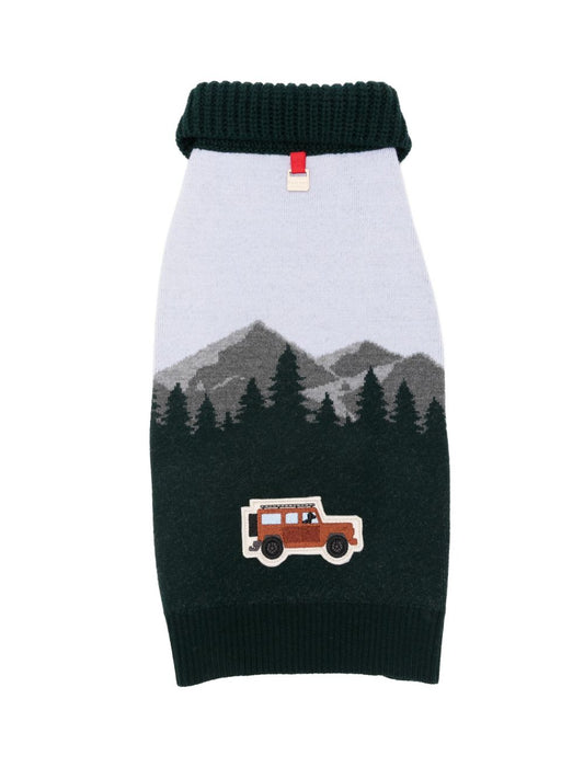 POLDO DOG COUTURE Blue Knitwear Mountain — Dog Sweater