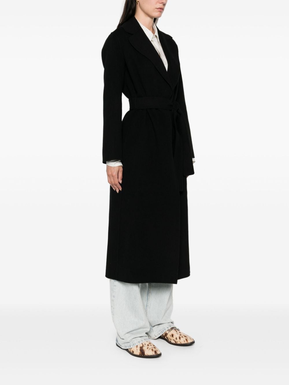 S Max Mara Black Wool Coat