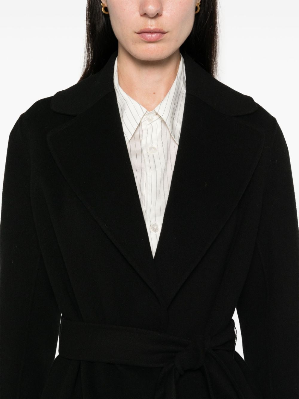 S Max Mara Black Wool Coat