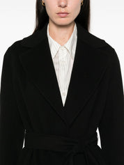 S Max Mara Black Wool Coat