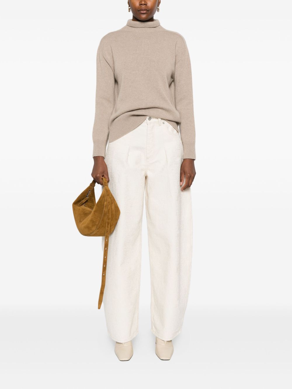 S Max Mara Beige Wool Sweater