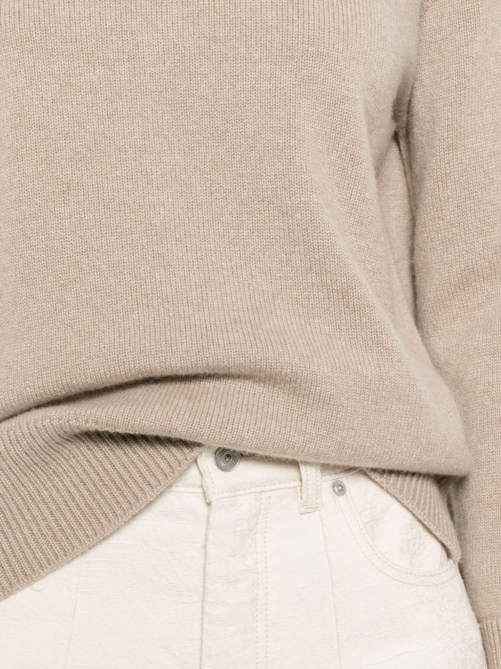 S Max Mara Beige Wool Sweater