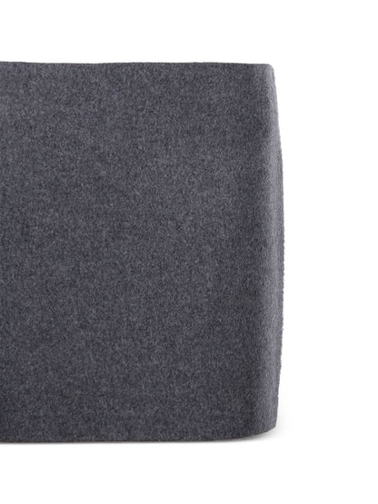 Charcoal Wool Skirt — Sportmax Straight Hem