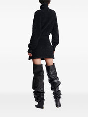 Balmain Black Wool Coat for Women