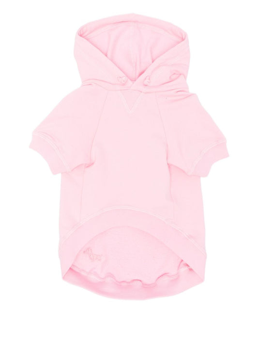 POLDO DOG COUTURE Accessories Pink — Silk‑Blend Hooded Top