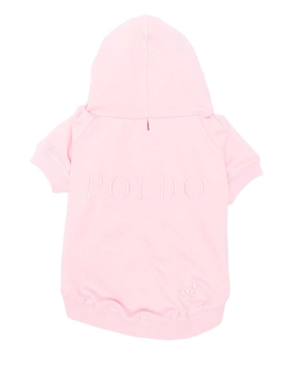 POLDO DOG COUTURE Accessories Pink — Silk‑Blend Hooded Top