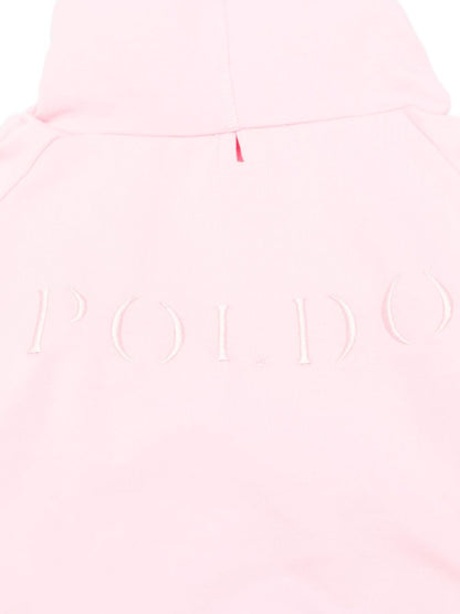 POLDO DOG COUTURE Accessories Pink — Silk‑Blend Hooded Top