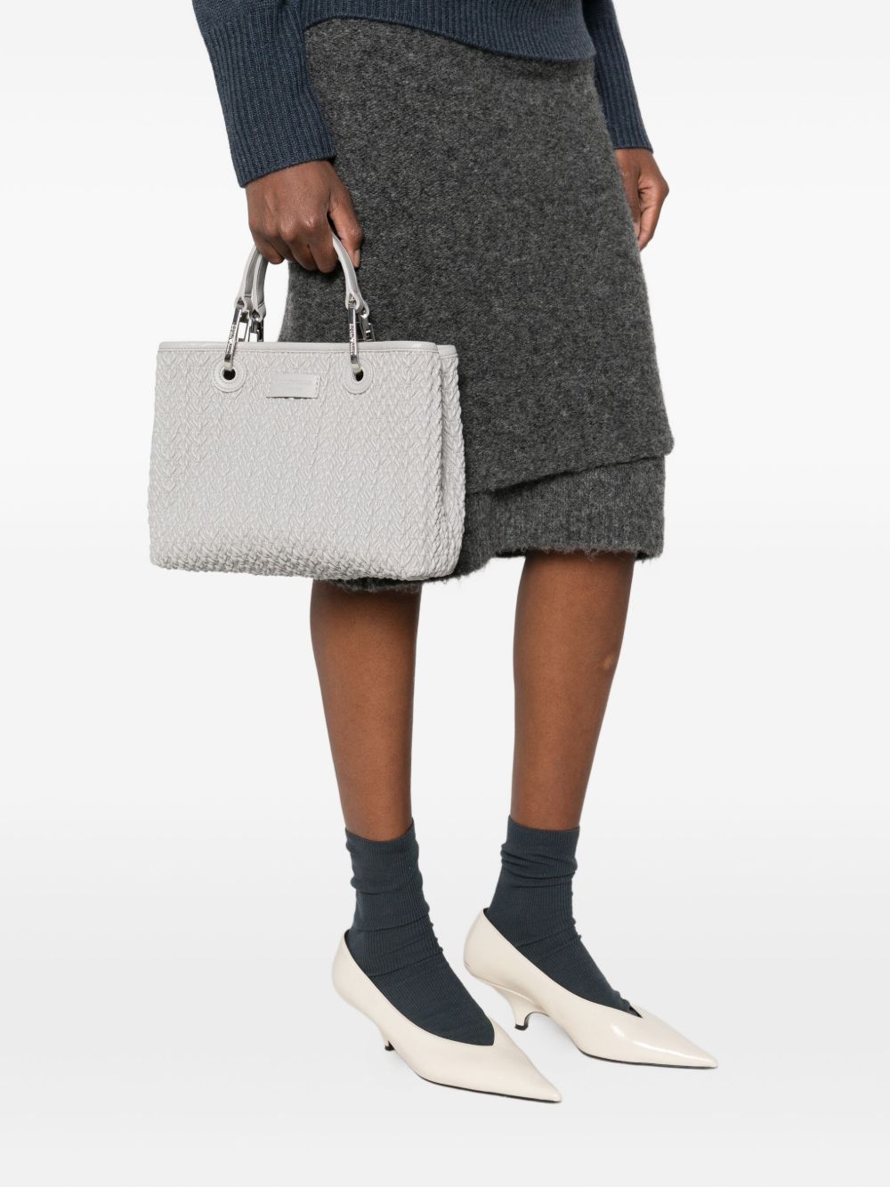 Emporio Armani Grey Shopper Bag