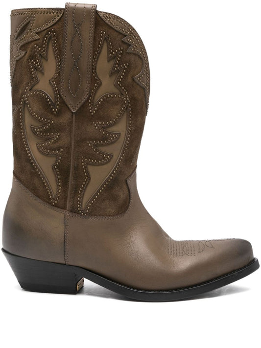 Golden Goose LDin Leather Boots — Women’s Khaki Low Boots