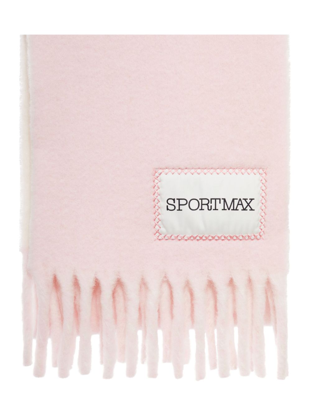 SportMax Scarfs Pink — Alpaca Wool Scarf with Fringed Hem