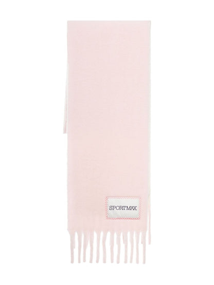 SportMax Scarfs Pink — Alpaca Wool Scarf with Fringed Hem