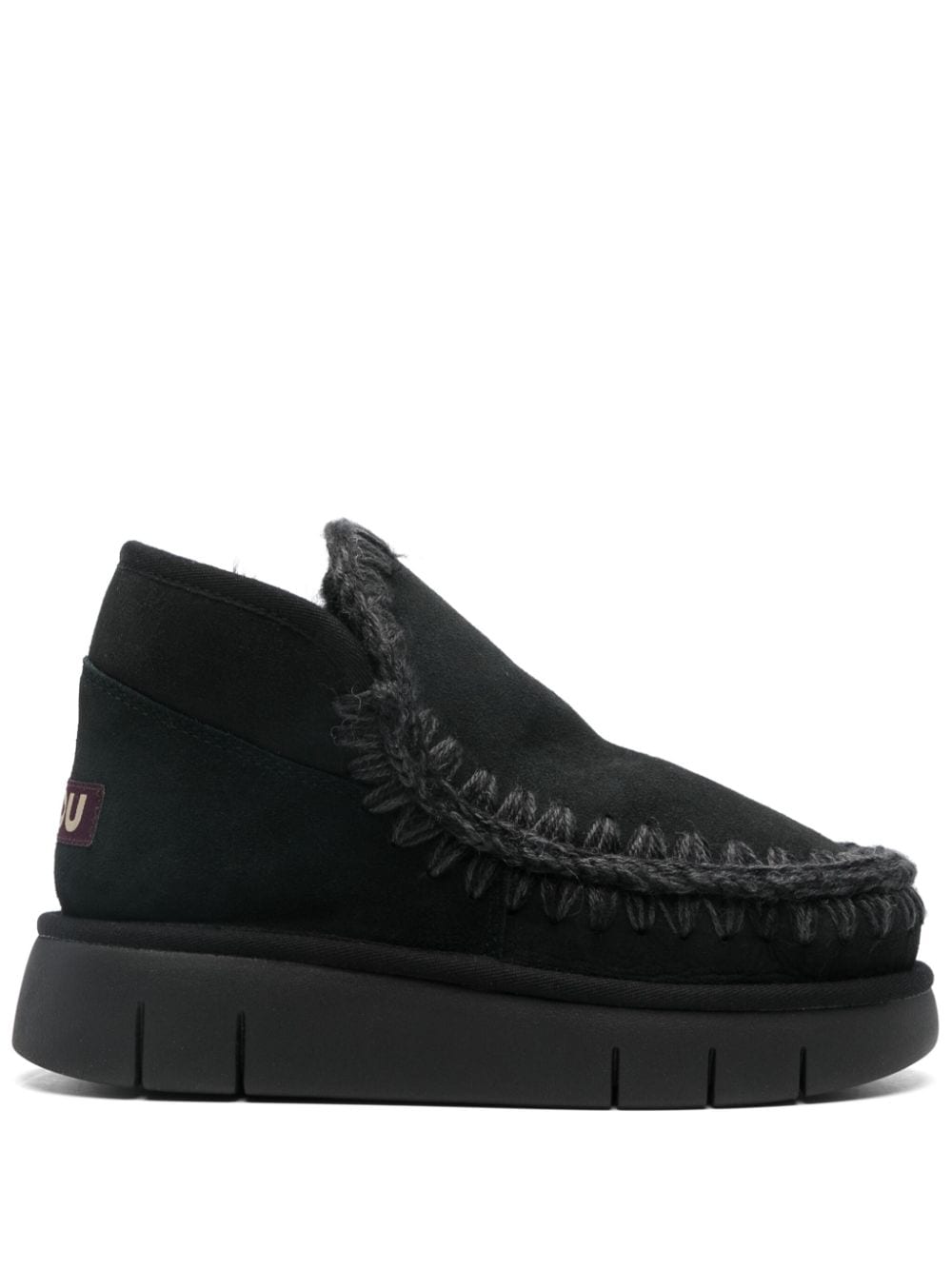 Mou Black Boots for Women — Shearling-Lined Comfort
