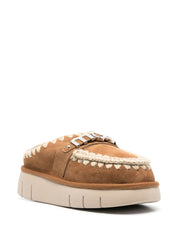 Mou Brown Leather Sandals