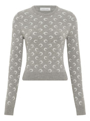 Marine Serre Light Grey Sweater