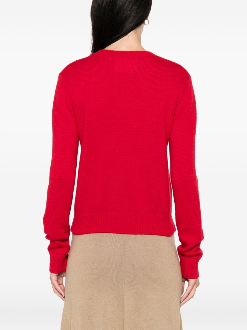 Lisa Yang Red Cashmere Sweater — Roll Neck Luxury