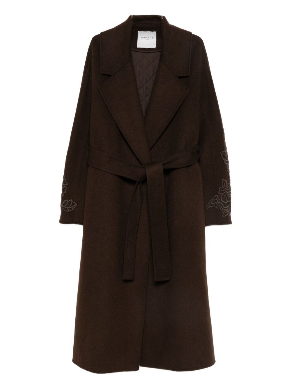 Ermanno Firenze Brown Wool Coat