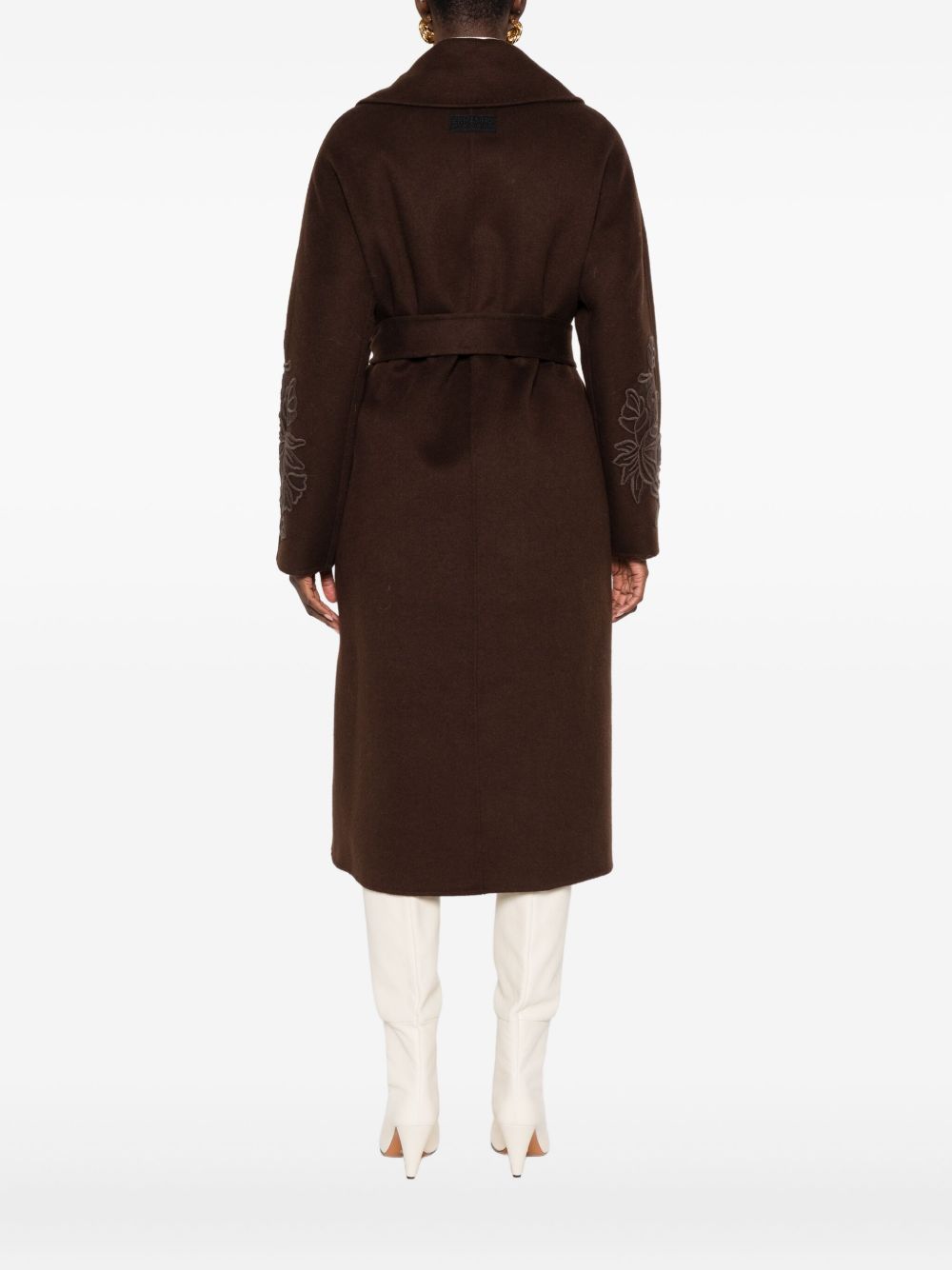 Ermanno Firenze Brown Wool Coat