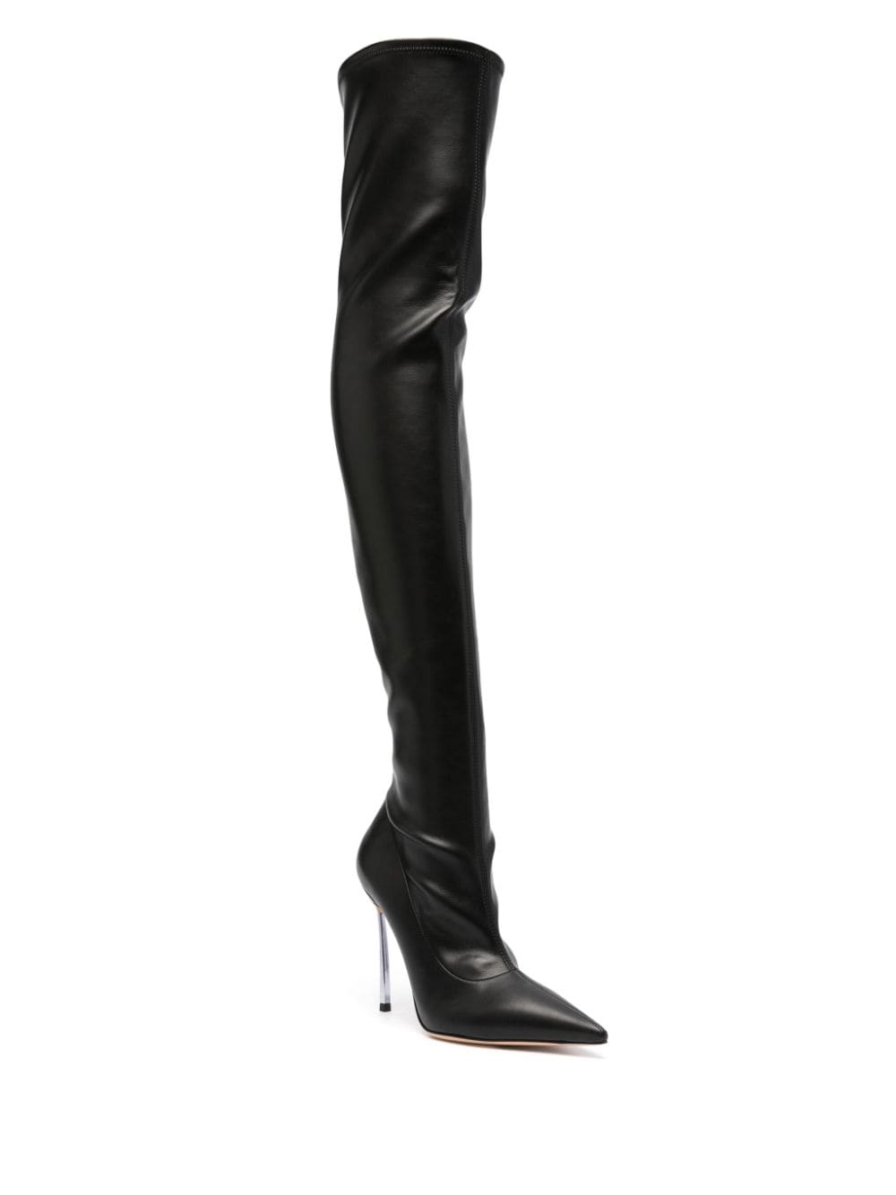 Casadei Black Leather Boots