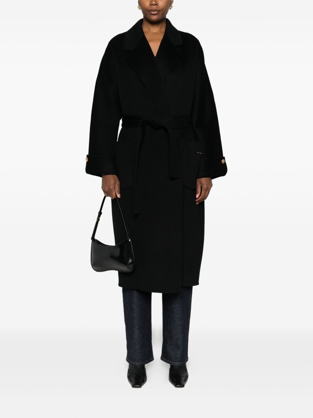 Elisabetta Franchi Black Coat for Women