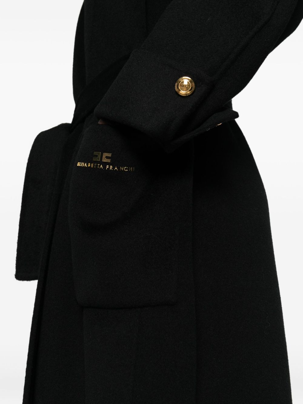 Elisabetta Franchi Black Coat for Women