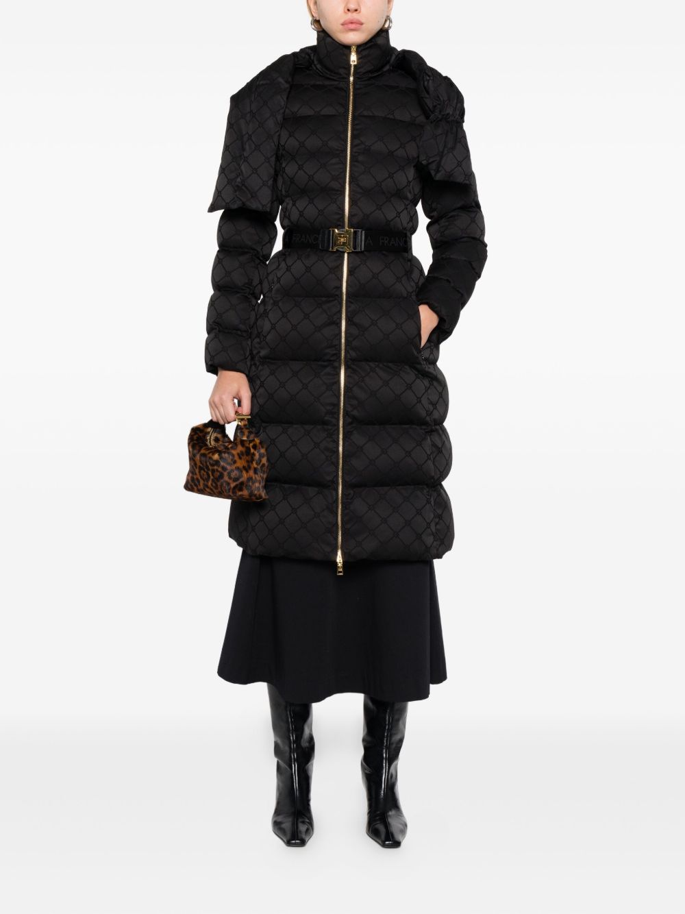 Elisabetta Franchi Black Coat for Women