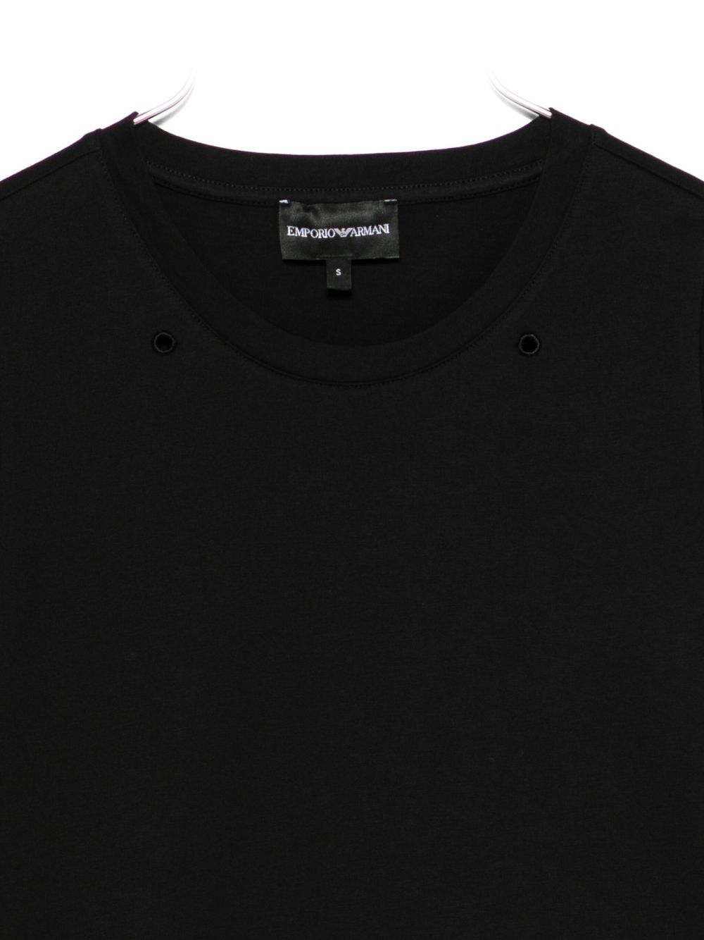 Emporio Armani Black T‑Shirt and Polo Topwear