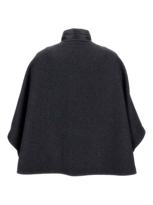 Fay Black Women's Jacket — Reversible Cape Elegance