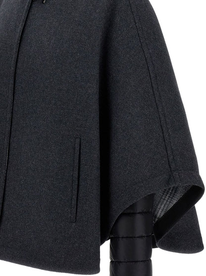 Fay Black Women's Jacket — Reversible Cape Elegance