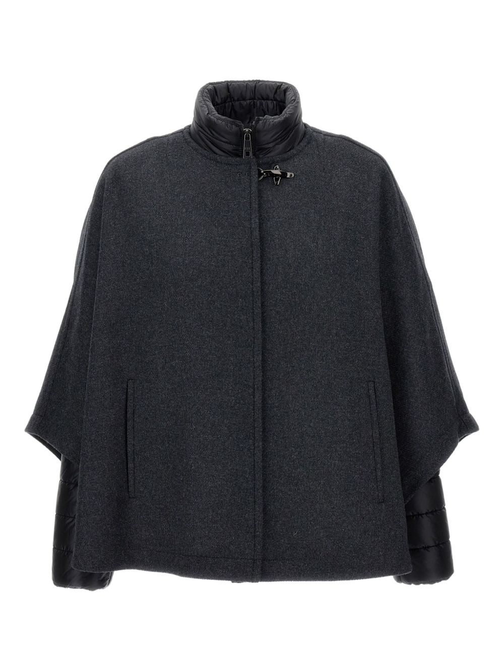Fay Black Women's Jacket — Reversible Cape Elegance