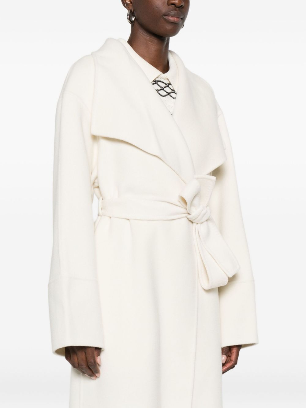 Soft Goat Women's White Cashmere Coat