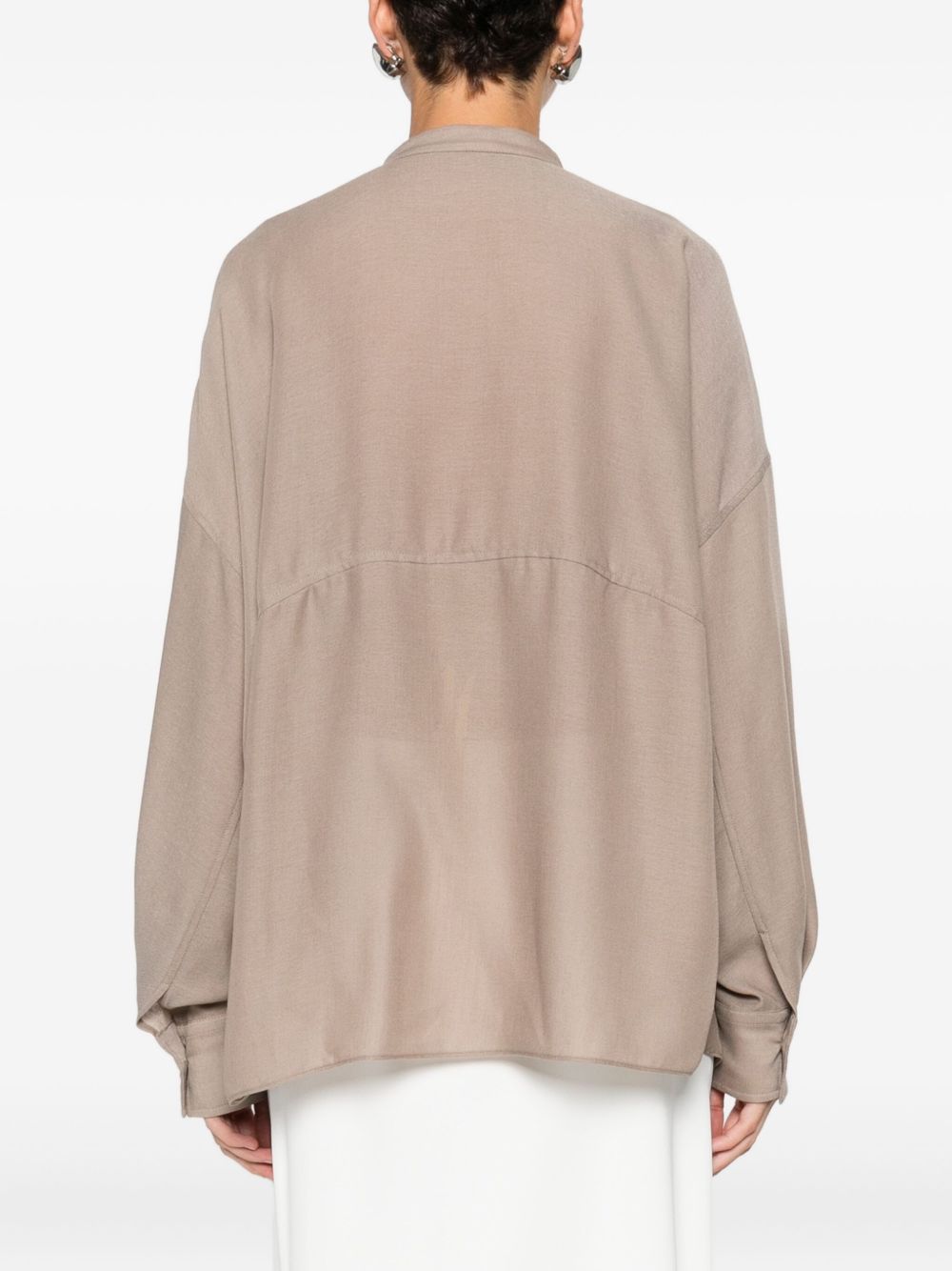 Brunello Cucinelli Camel Silk Shirt