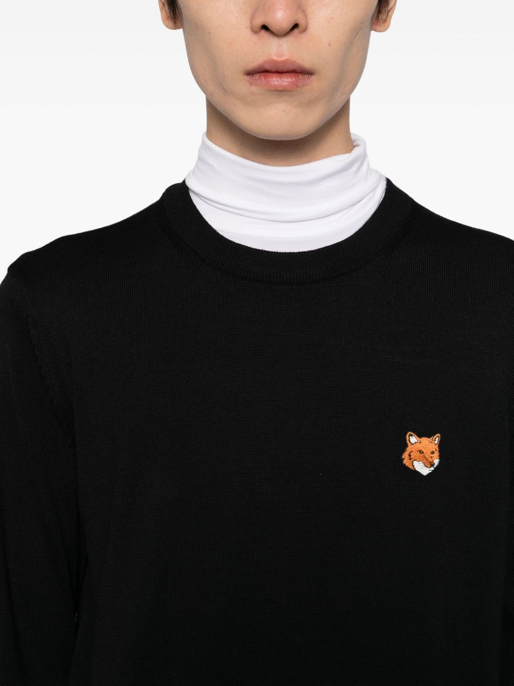 Maison Kitsuné Bold fox head patch sweater