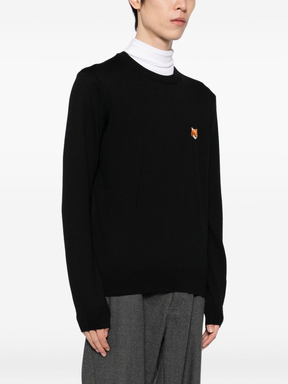 Maison Kitsuné Bold fox head patch sweater
