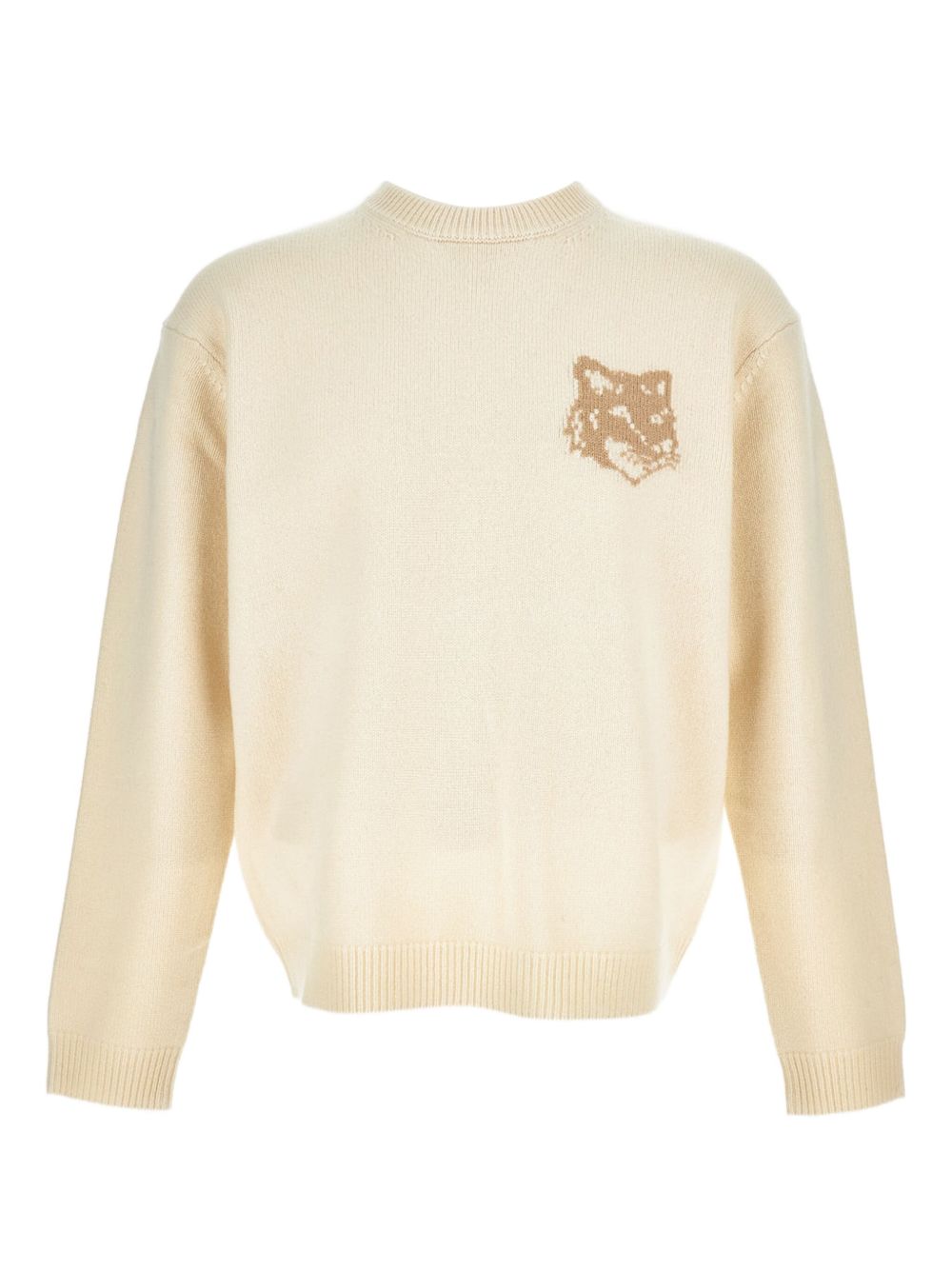 Maison Kitsuné Beige Wool Sweater