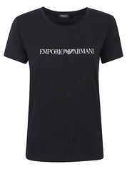 Emporio Armani Black T‑Shirt and Polo Topwear