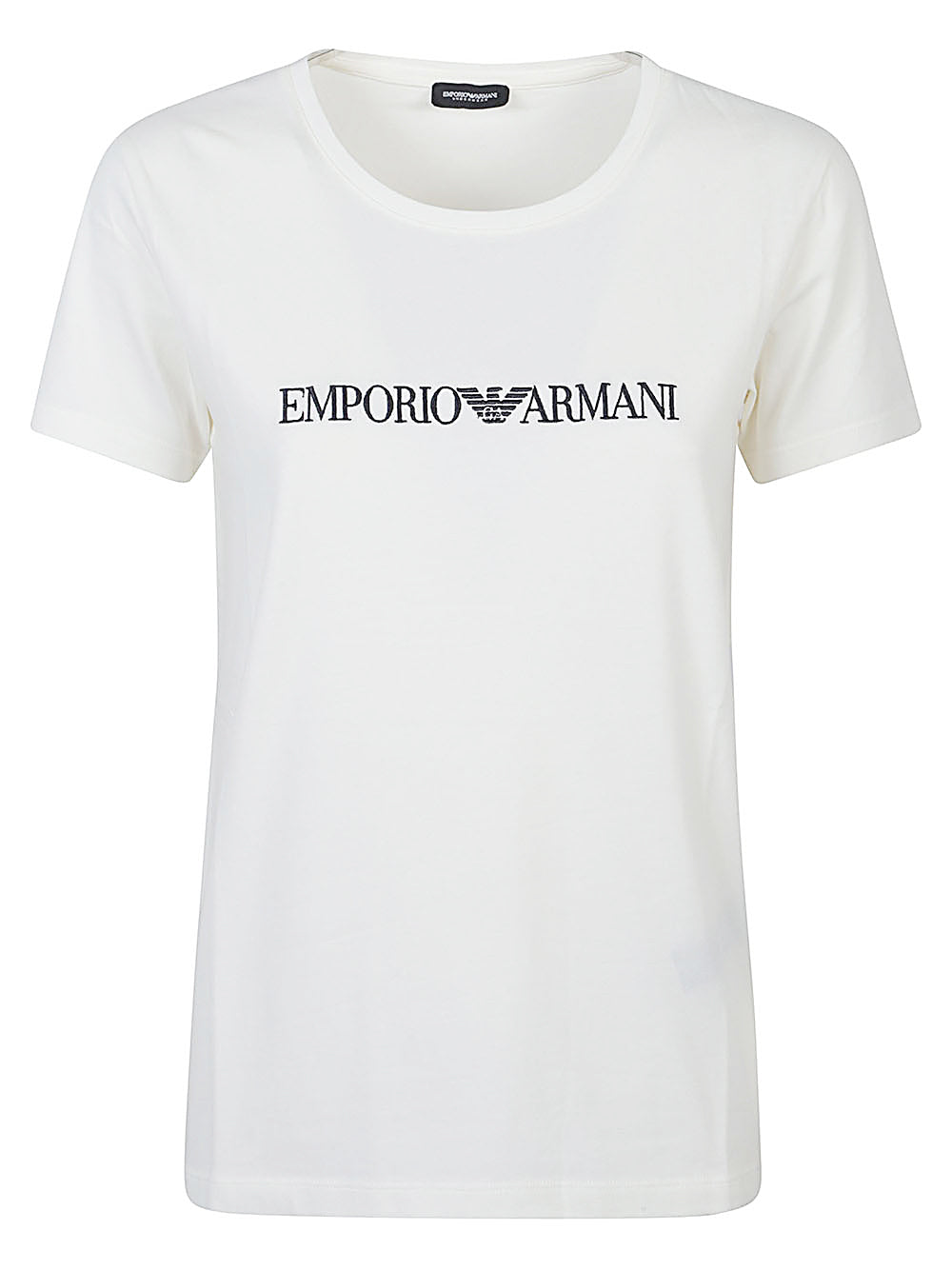 Emporio Armani White Cotton T-Shirt for Women