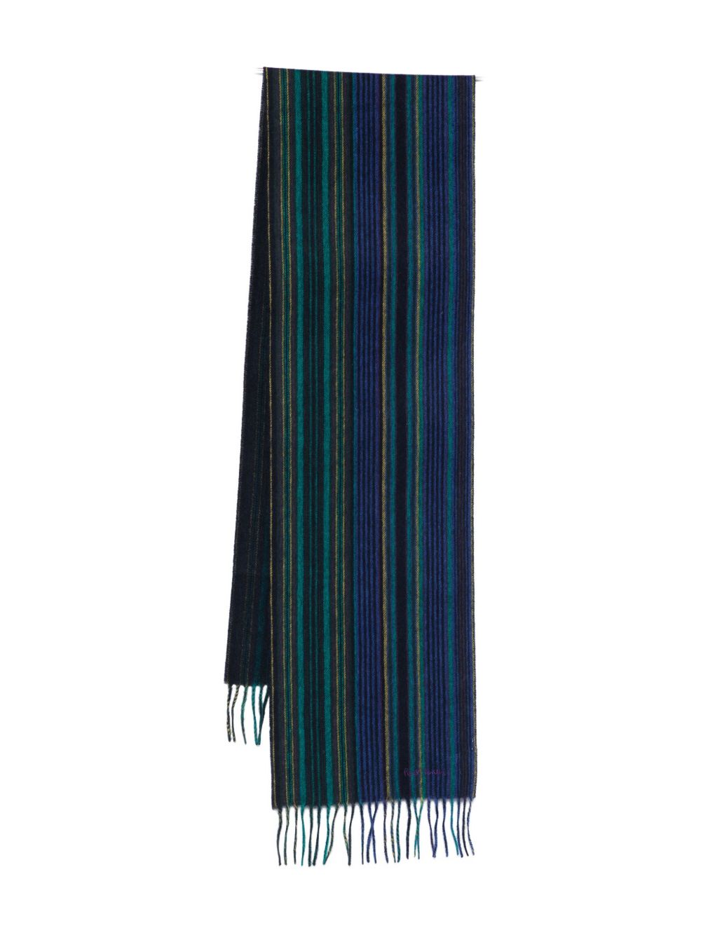 Paul Smith Blue Wool Scarf